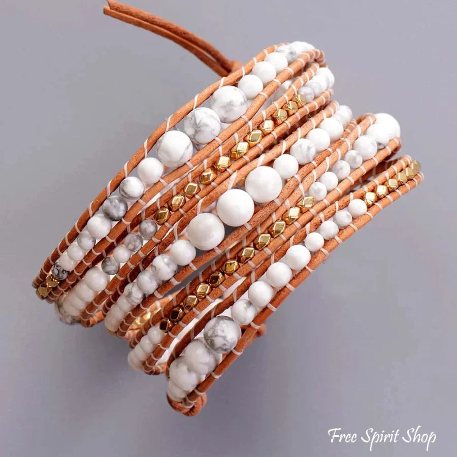 Tess | Handmade Natural Howlite 5 Layer