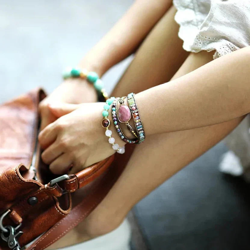Aileen | Rhodonite & Jasper Wrap