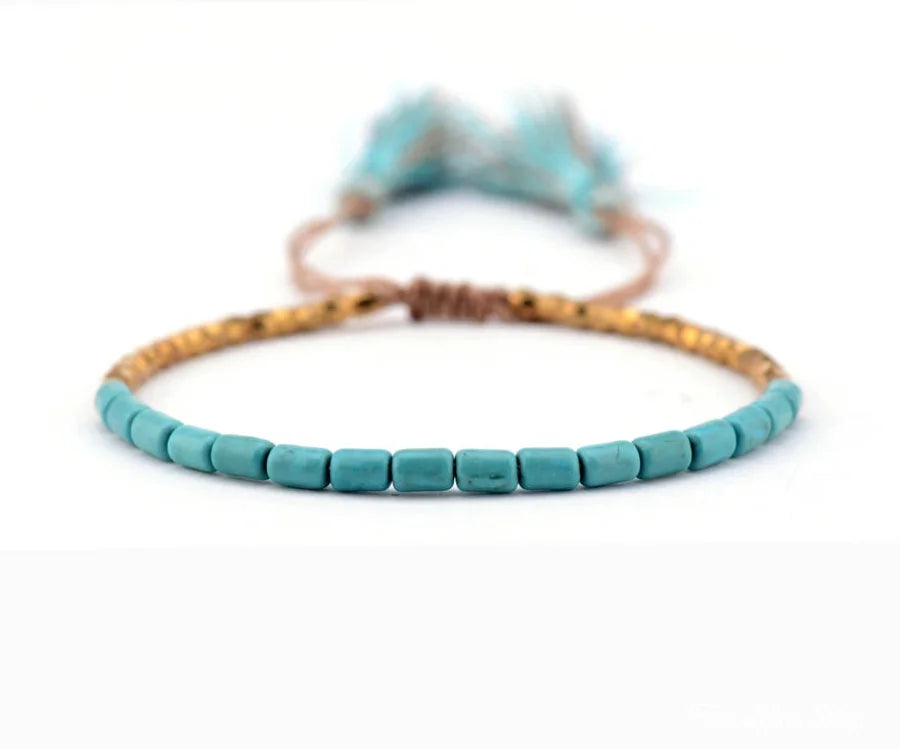 Yvette | Handmade Turquoise Stone and Golden