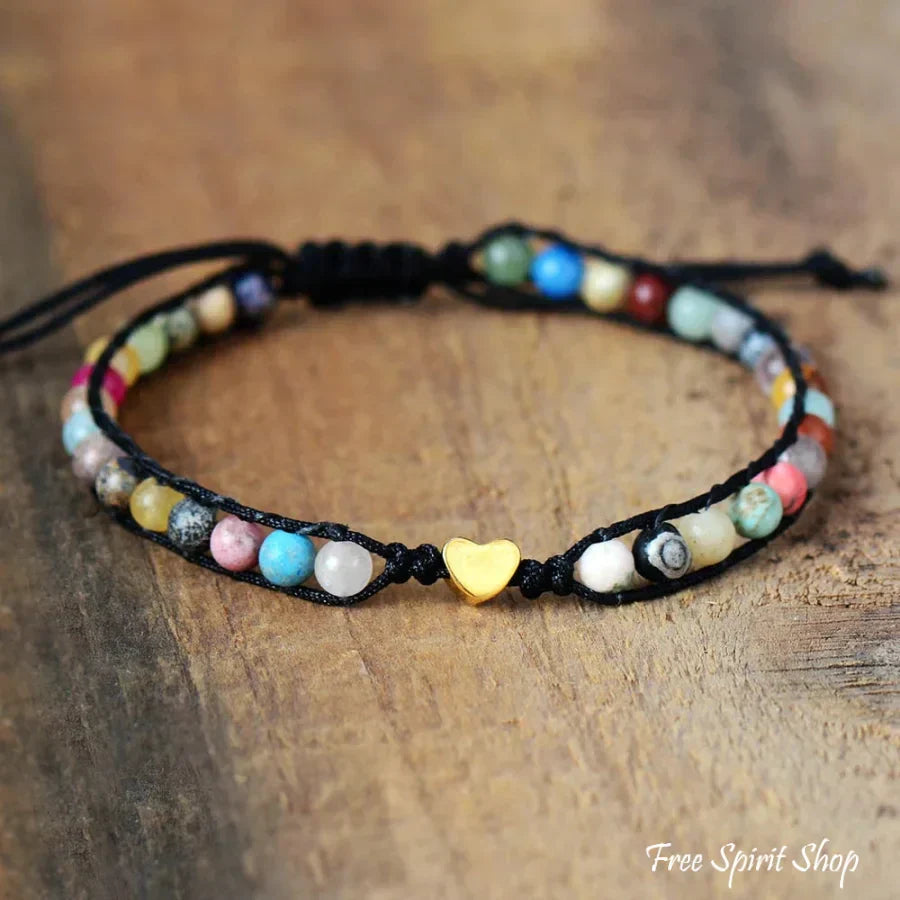 Rachel | Stone Mix & Heart Charm