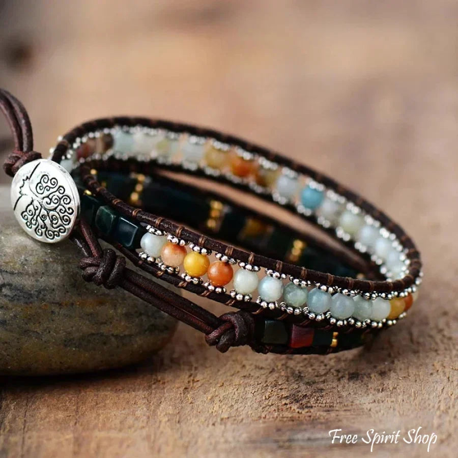 Rosie | Handmade Natural Amazonite & Onyx