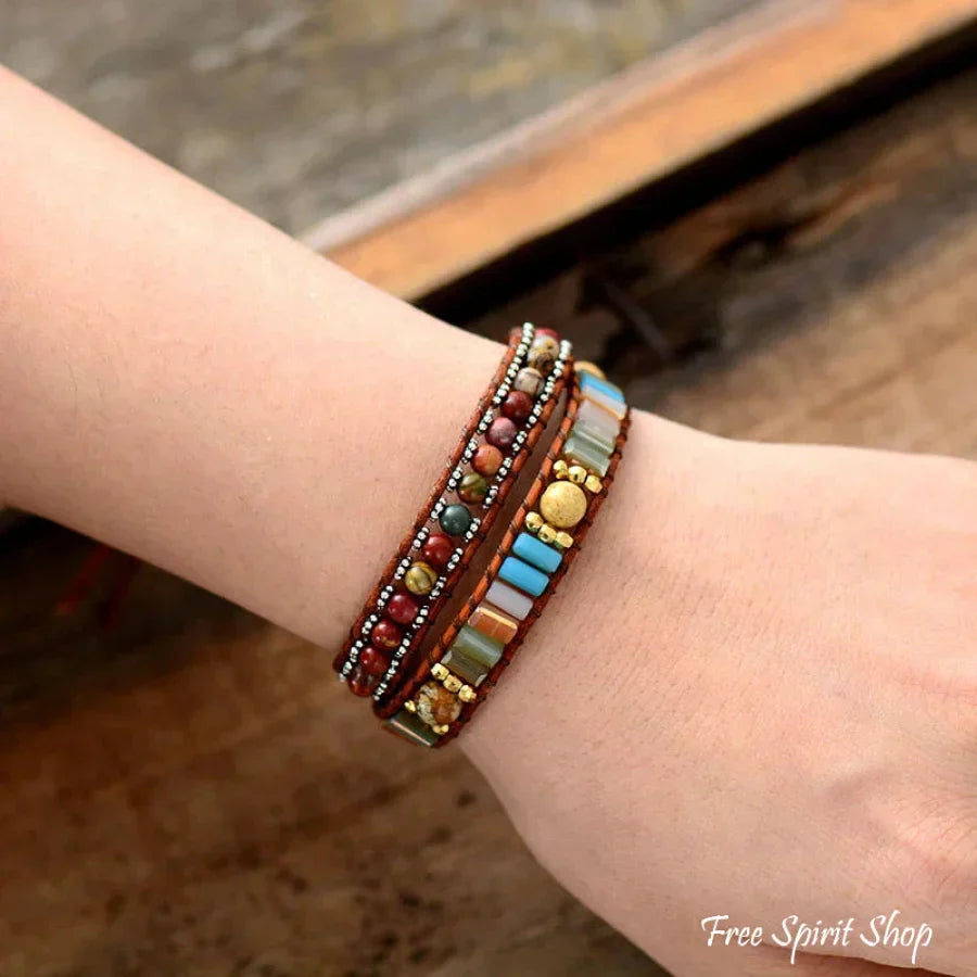 Lena | Handmade Natural Jasper & Crystal