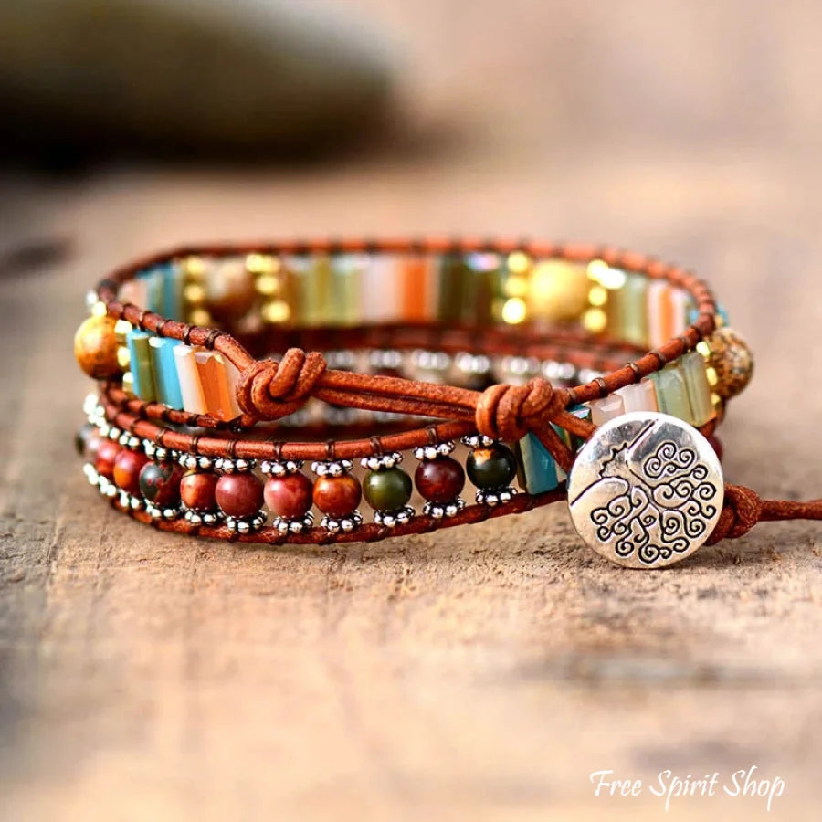Lena | Handmade Natural Jasper & Crystal