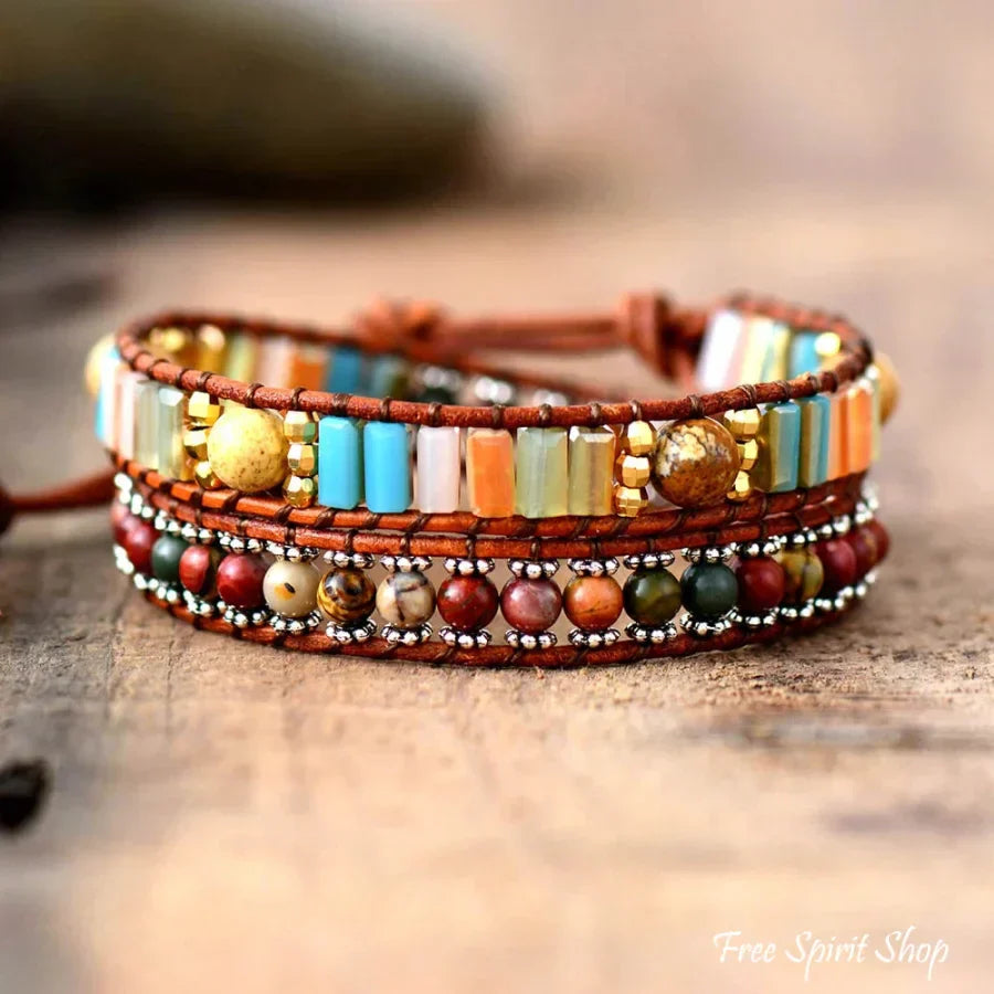 Lena | Handmade Natural Jasper & Crystal