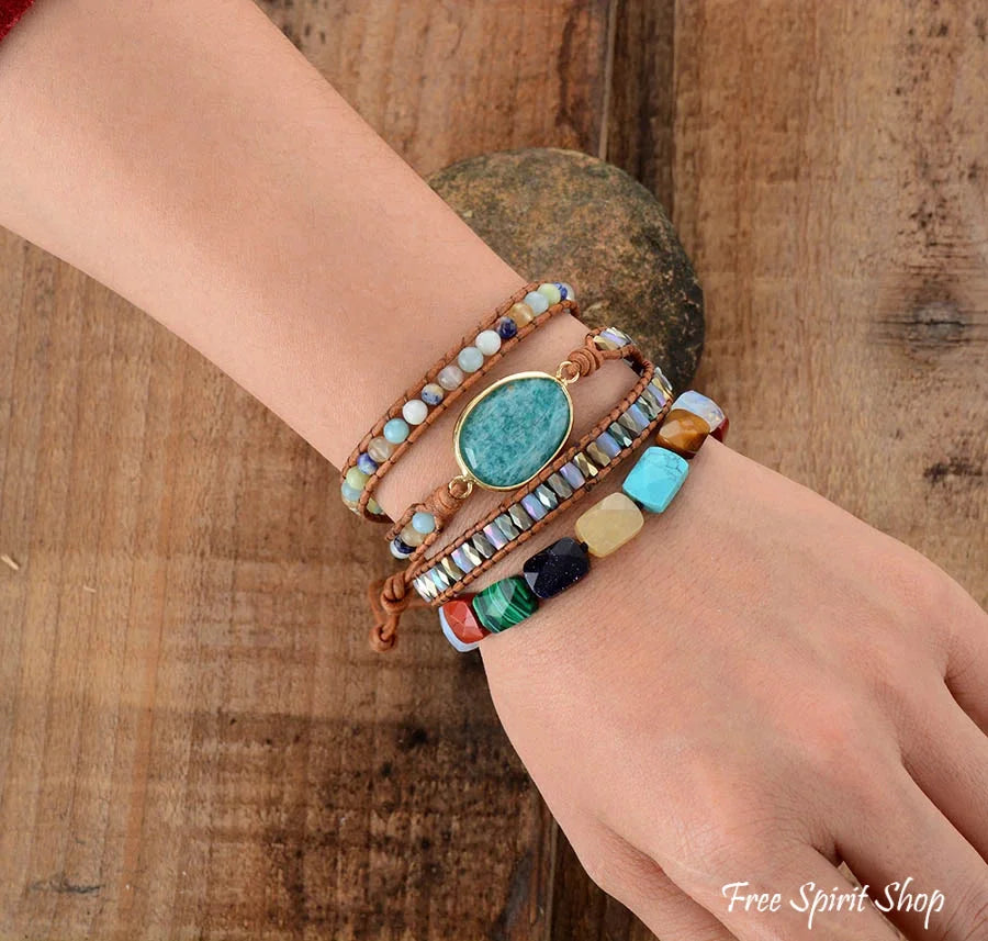 Lauren | Amazonite & Mix Gemstones Wrap