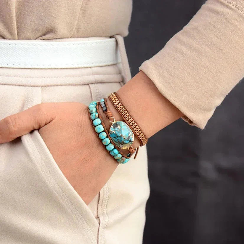 Abigail | Turquoise Howlite Wrap