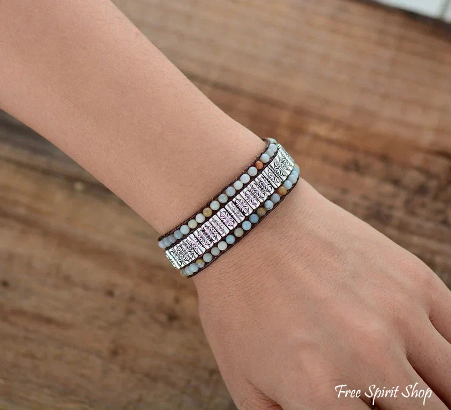 Clara | Amazonite & Tibetan Metal Bead