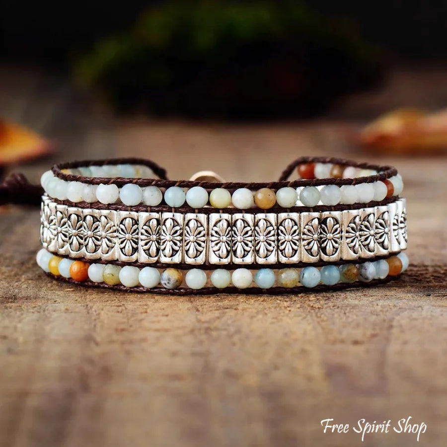 Clara | Amazonite & Tibetan Metal Bead