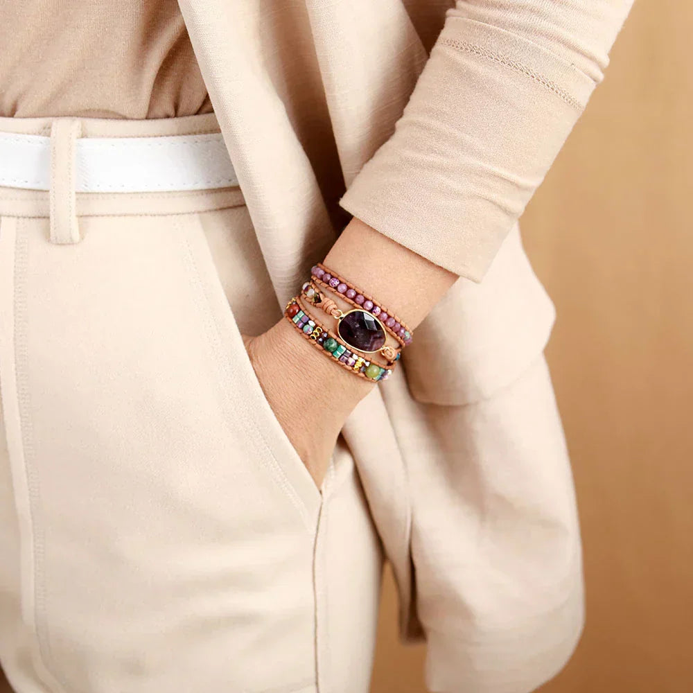 Avery | Amethyst & Lepidolite Wrap
