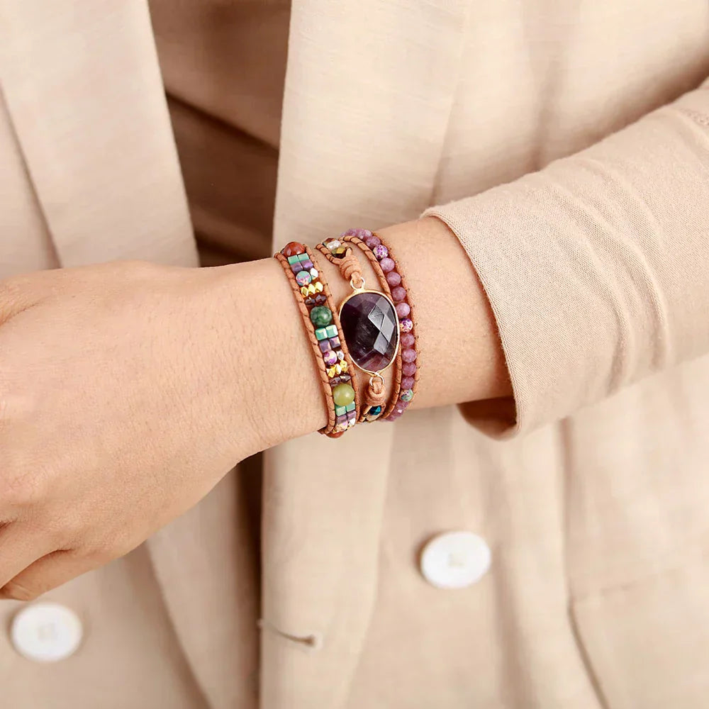 Avery | Amethyst & Lepidolite Wrap
