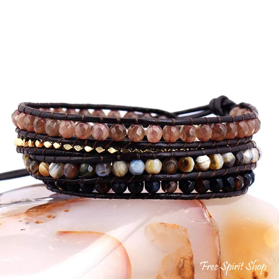 Ximena | Handmade Mix Natural Gemstone Brown