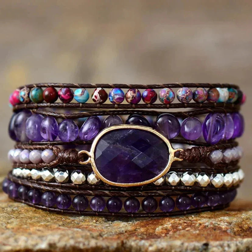 Adelaide | Amethyst & Purple Jasper Wrap