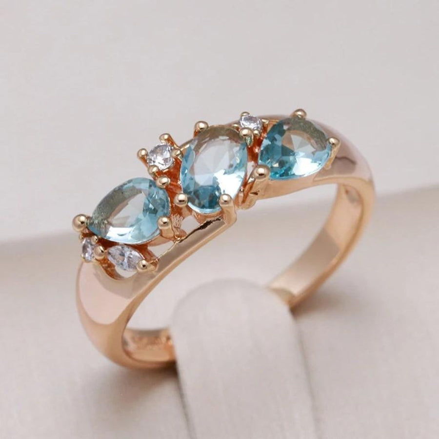 Camille | Elegant Blue Vintage Zirconia