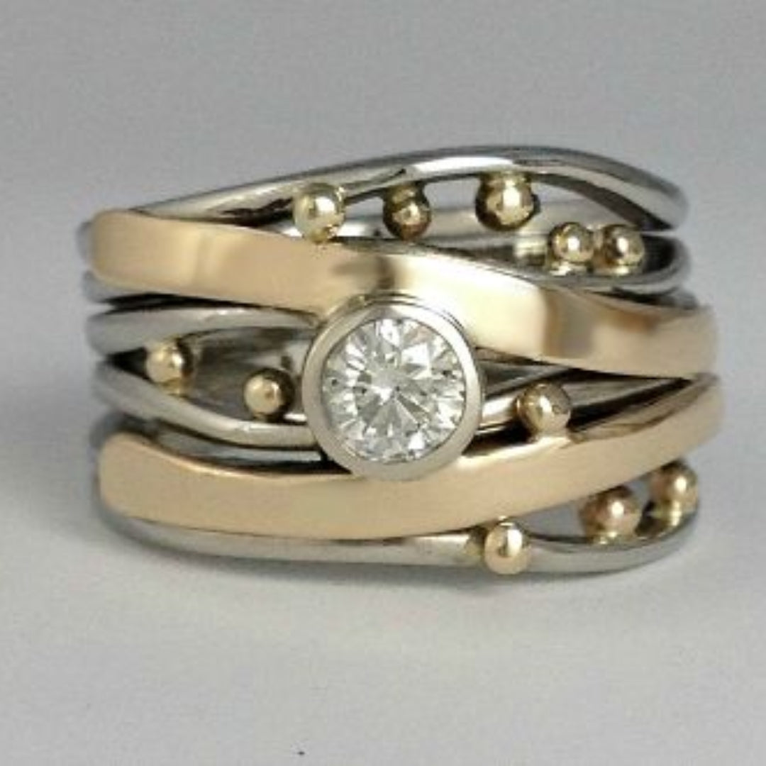 Jan | Vintage Gold Zirconia Ring