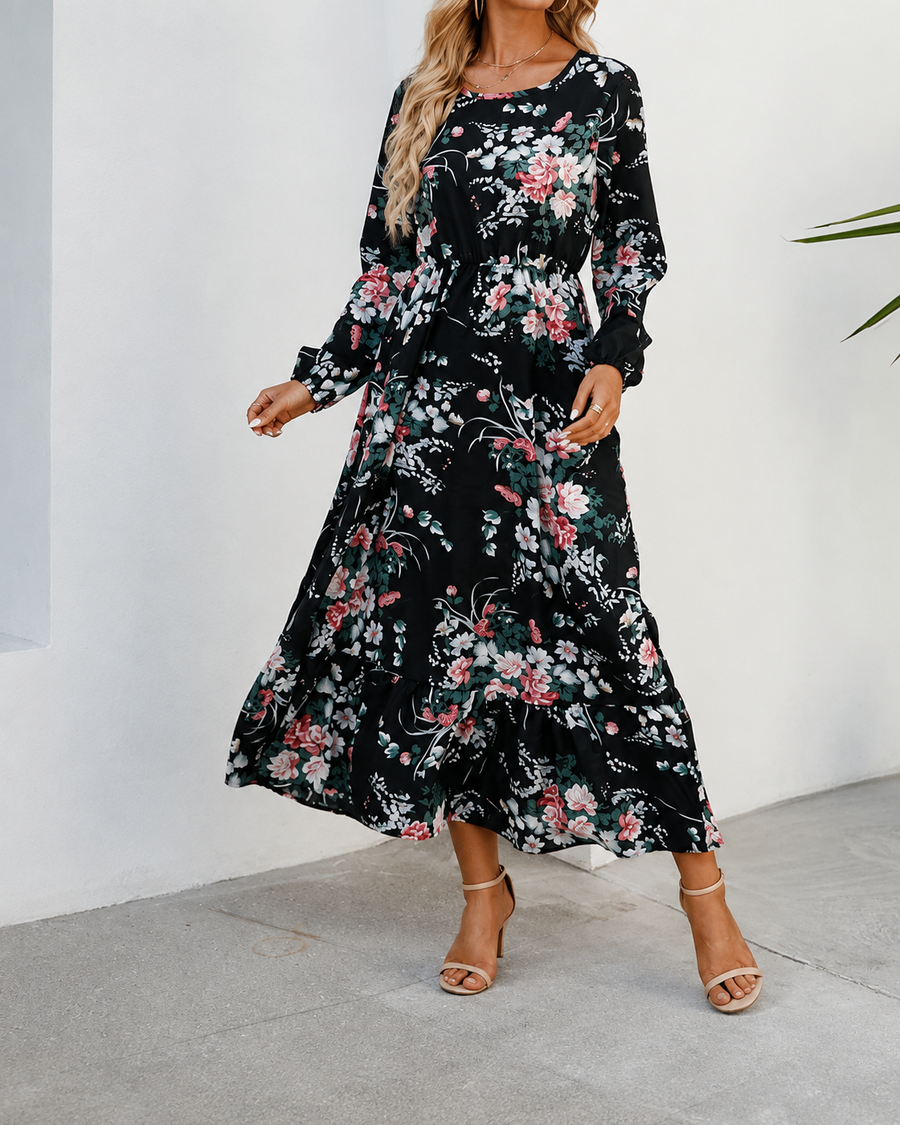 Vivienne | Midnight Bloom Maxi Dress
