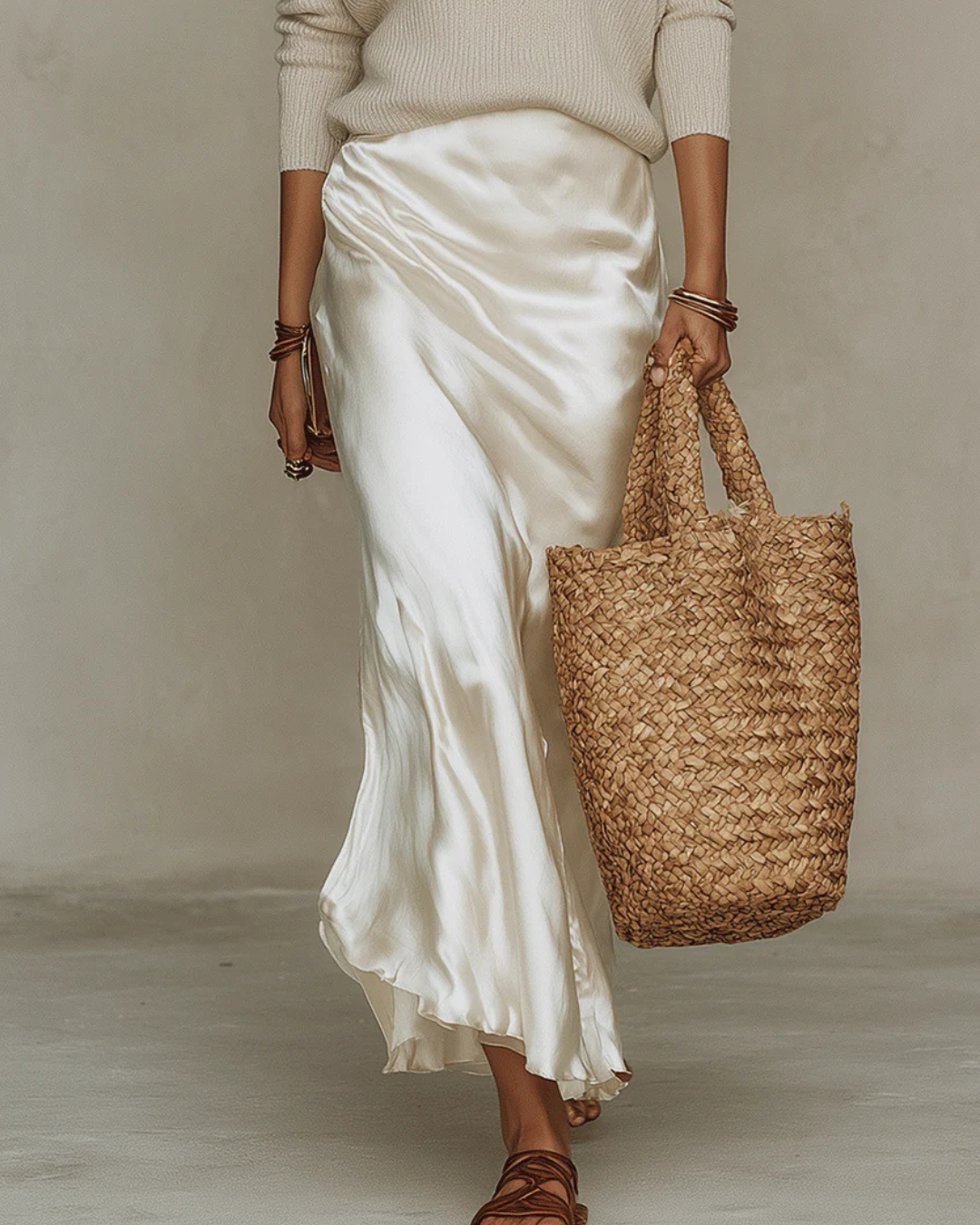 Solène Slip Dress & Knit Set