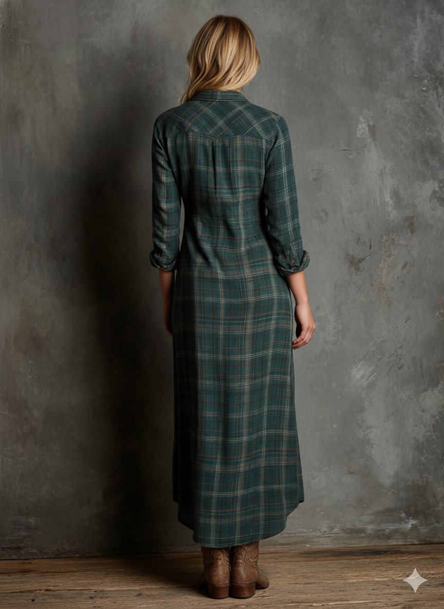 Holly | Plaid Lapel Single-Breasted Shirt