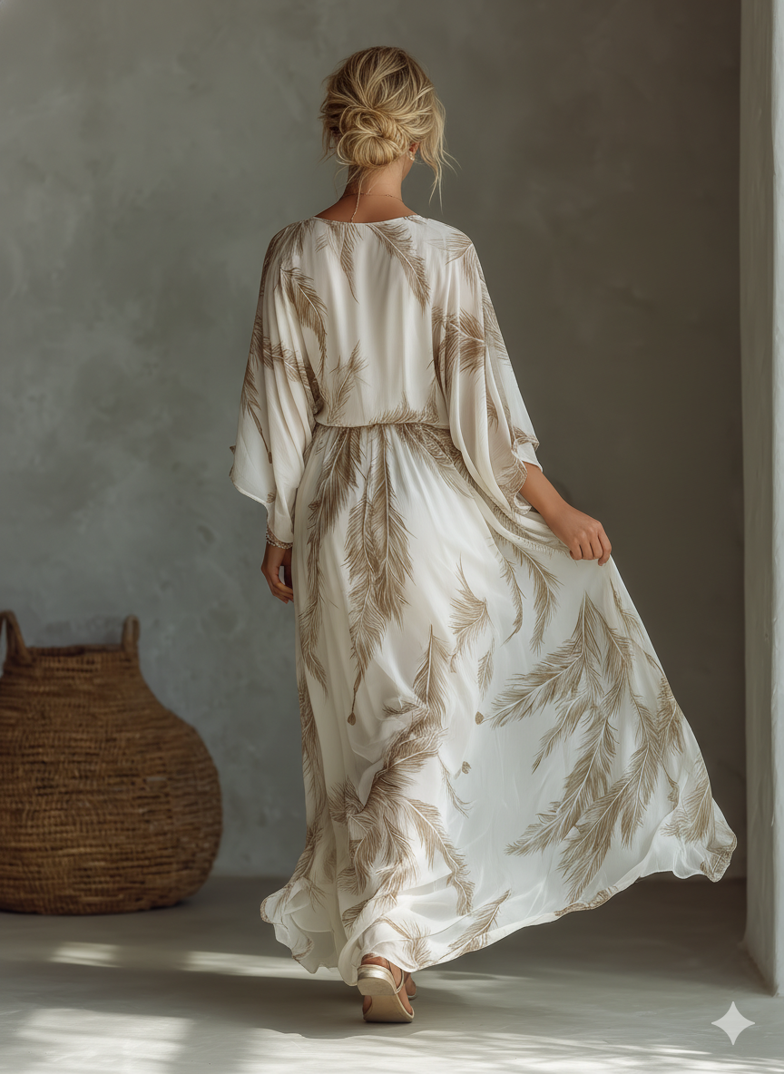 Gwen | Ivory Taupe Chiffon Fabric
