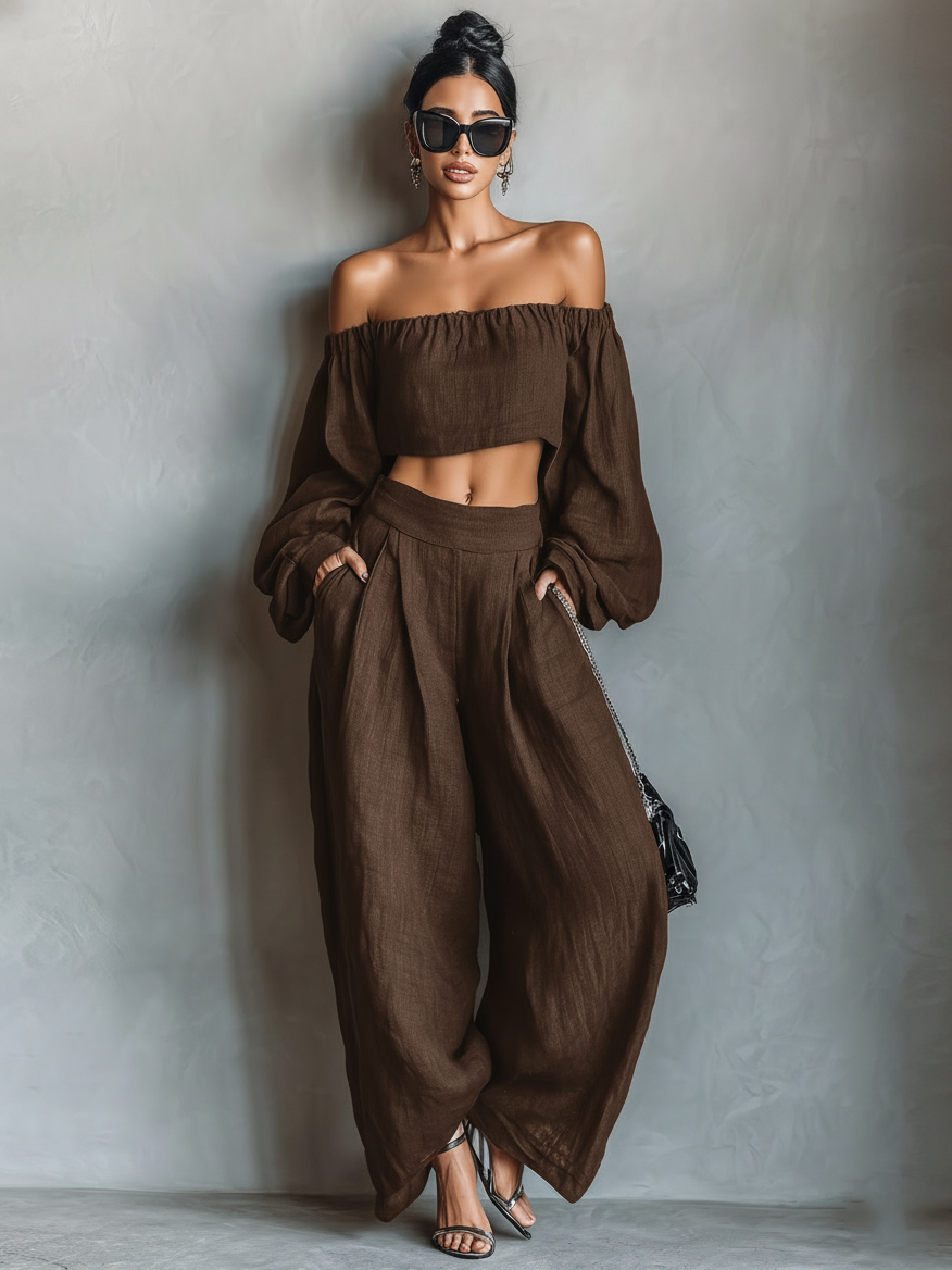 Layla | Strapless Linen Set
