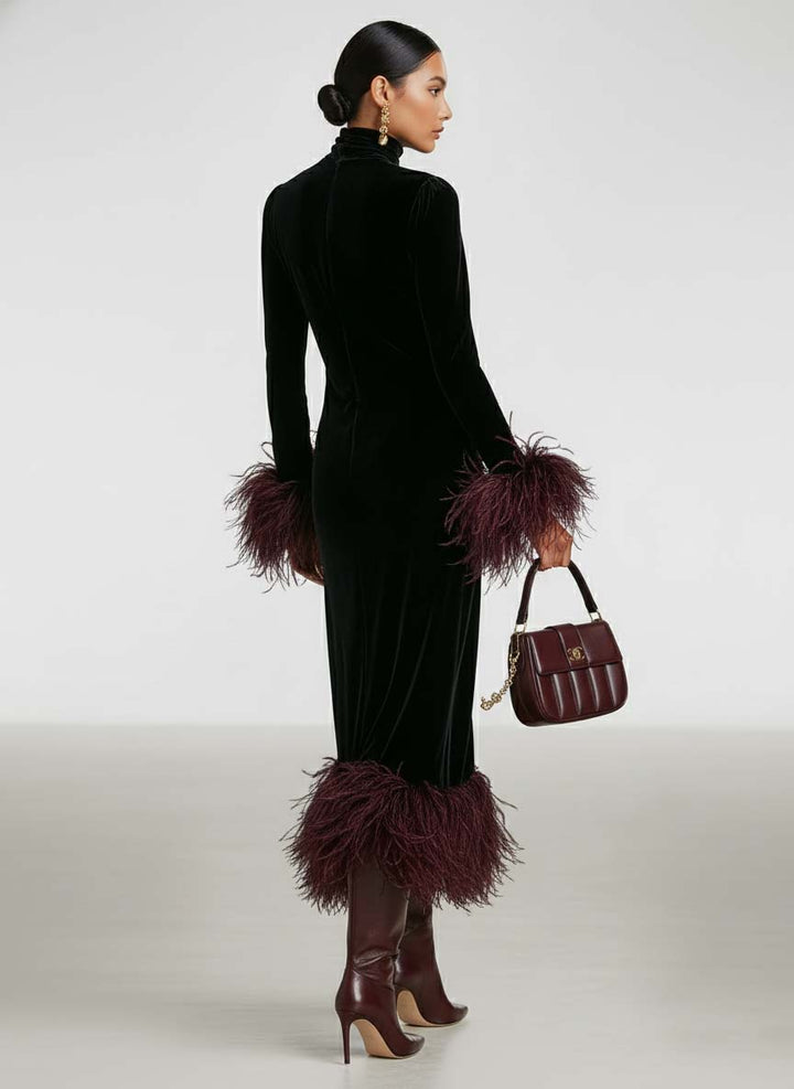 Fleur | Velvet Patchwork Faux Ostrich