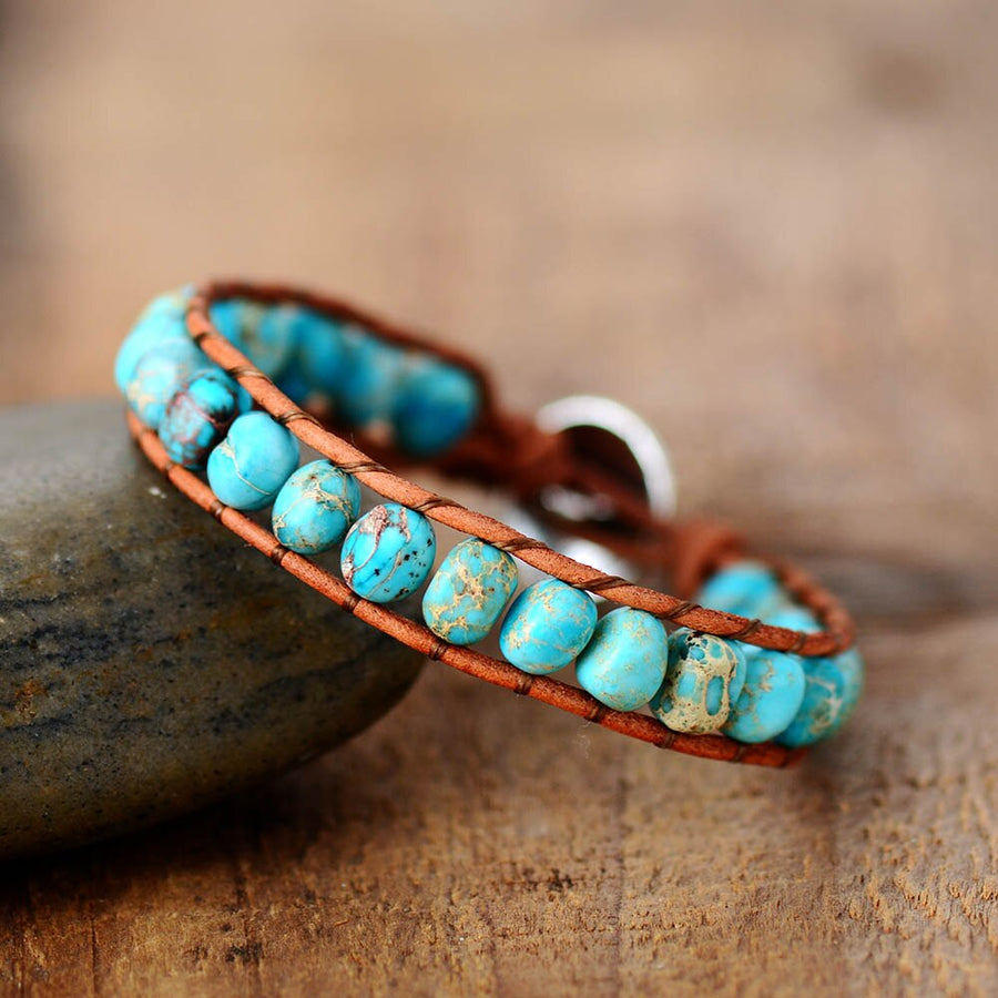 Alina | Turquoise Jasper Single Row Bead