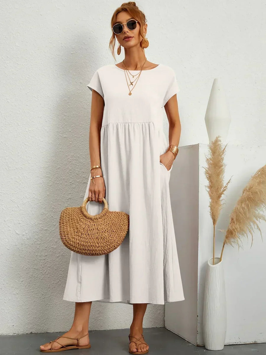 Gabrielle | Flowing Midi Dress with Timeless Elegance