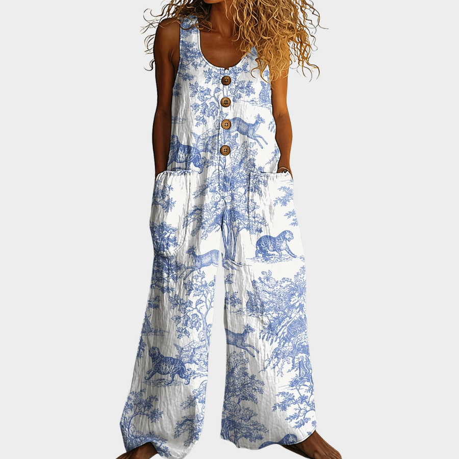 Clementine | Bohemian Print Casual Jumpsuit