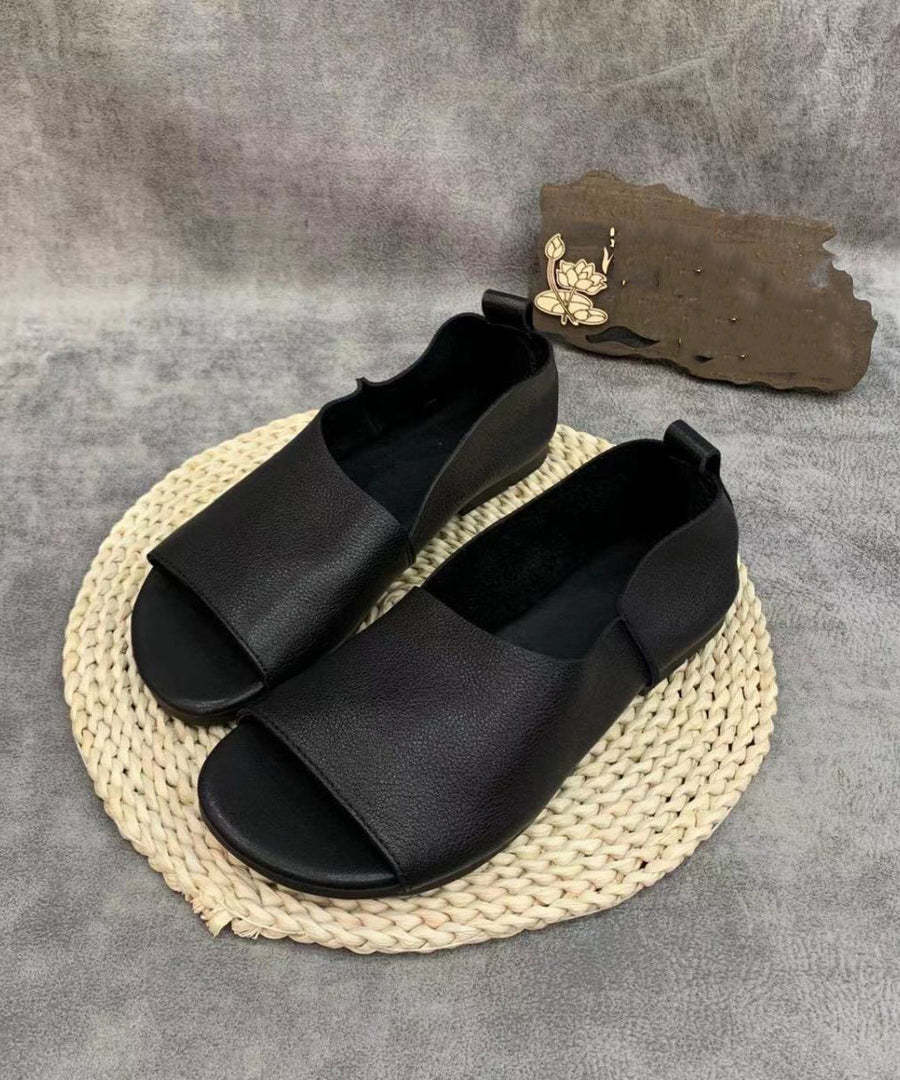 Briar | Minimalist Open Toe Slip-On Ballet Flats