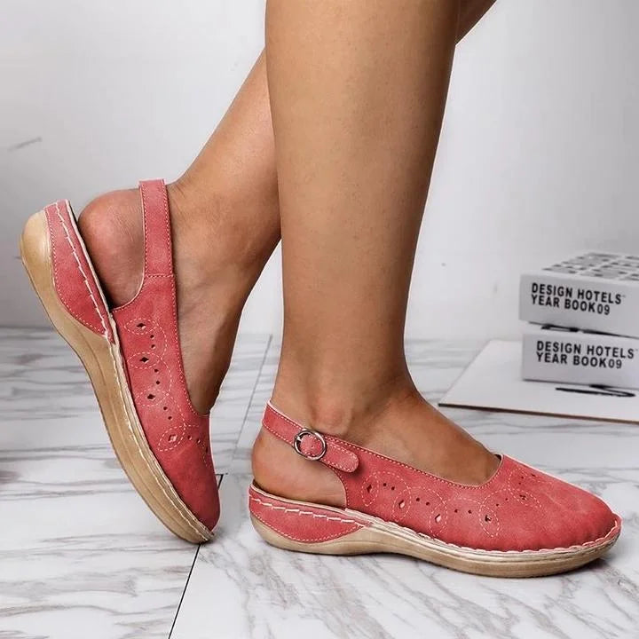 Cora | Perforated Slingback Shoes