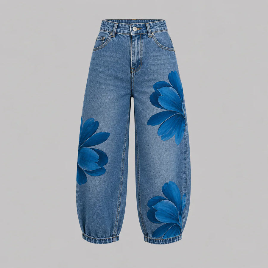 Brittany | Floral Denim Jeans