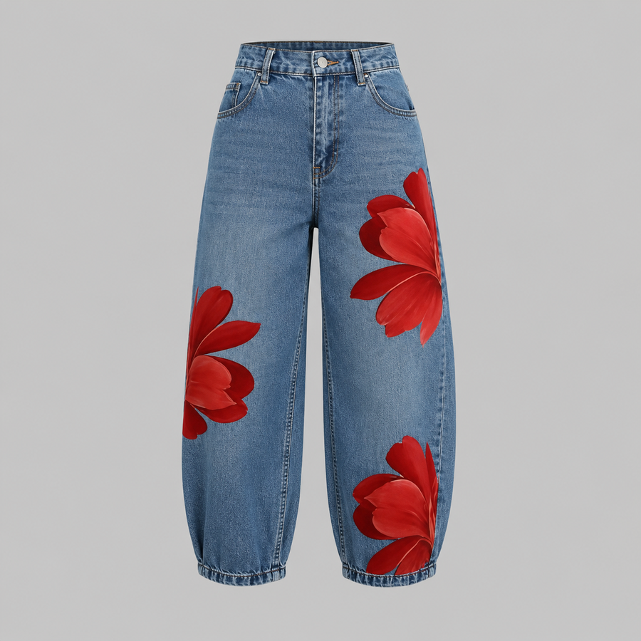 Daniela | Floral Denim Jeans