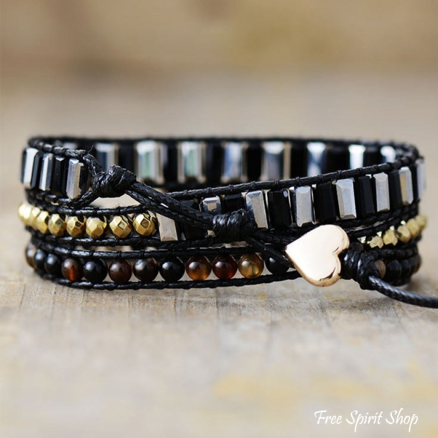 Alma | Black Onyx Teardrop Wrap