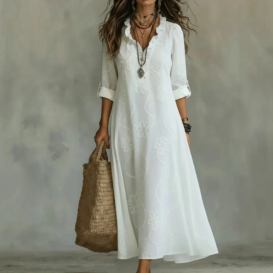 Sienna™ |  Flower-print summer dress that conceals the tummy