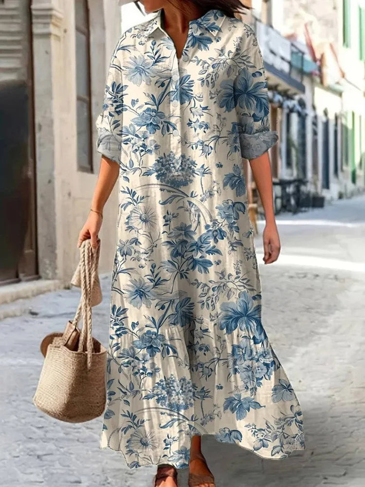Vivienne | Coastal Bloom Maxi Dress