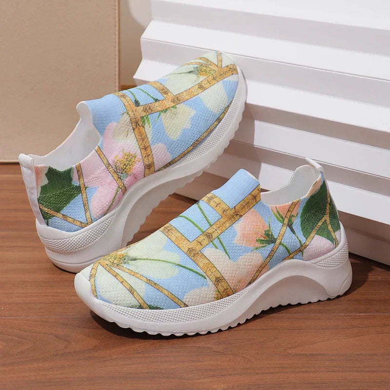 Beatrice | Lightweight Printed Slip-On Flats