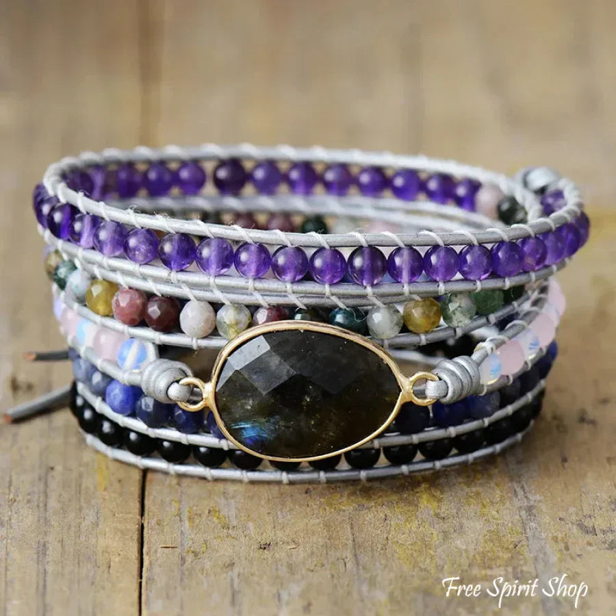 Dora | Labradorite Sodalite Indian Agate Wrap