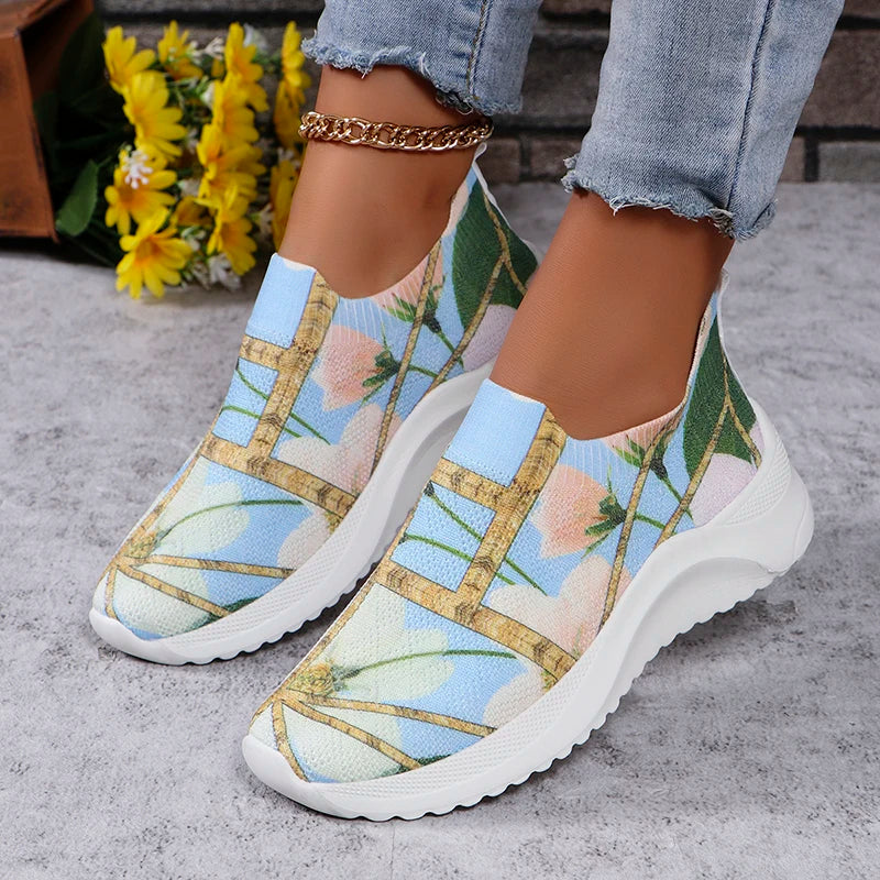Beatrice | Lightweight Printed Slip-On Flats
