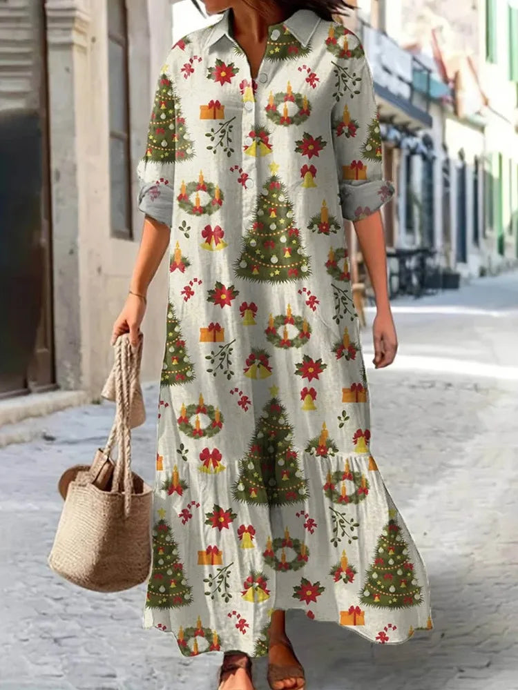 Holly | Festive Holiday Maxi Dress