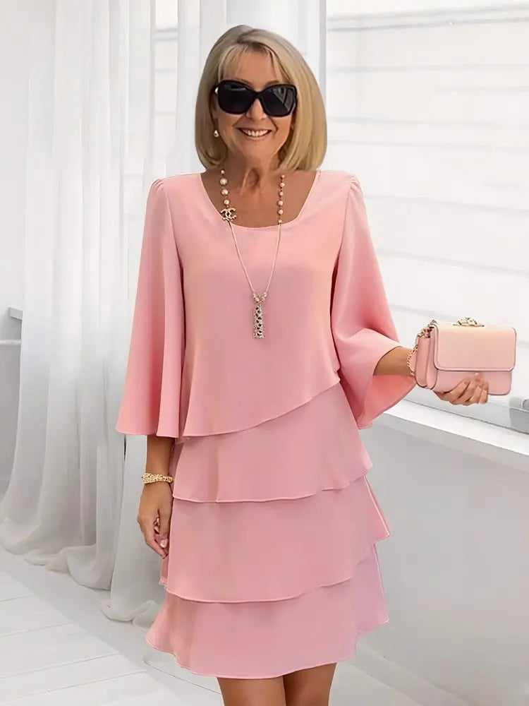 Catherine | Tiered Ruffle Wrap Dress