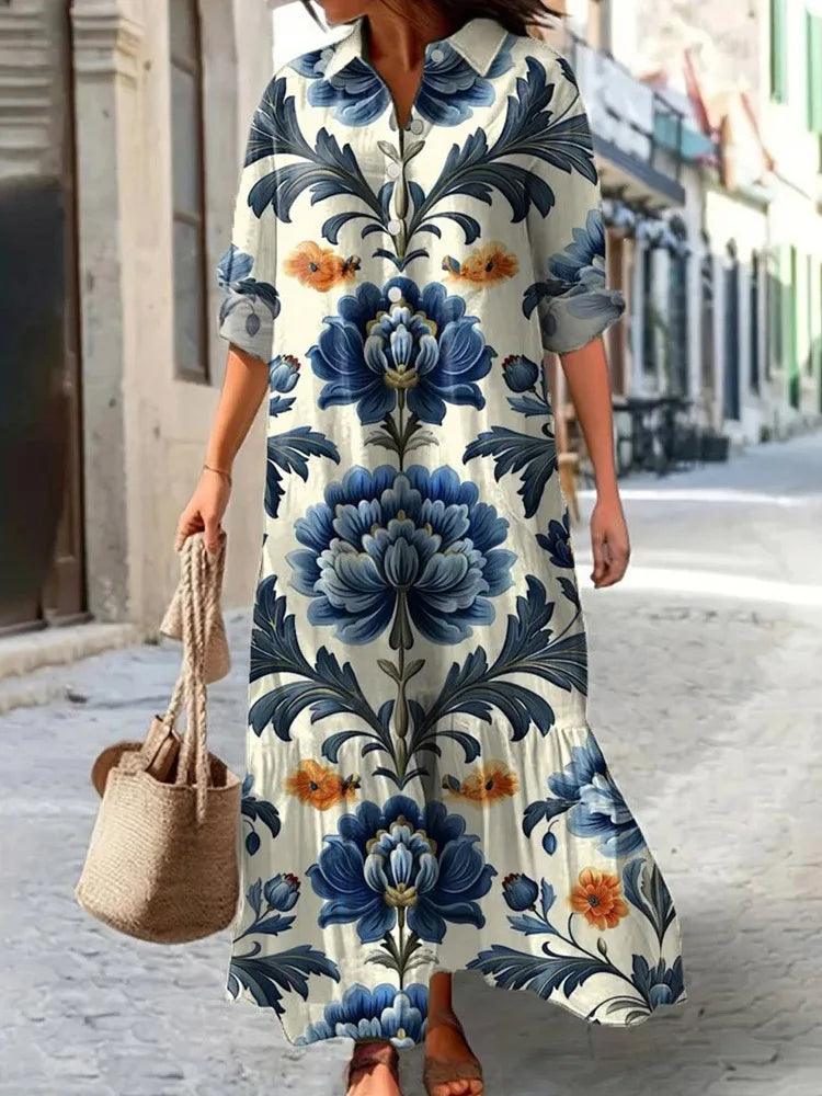 Lily | Bohemian Floral Maxi Dress