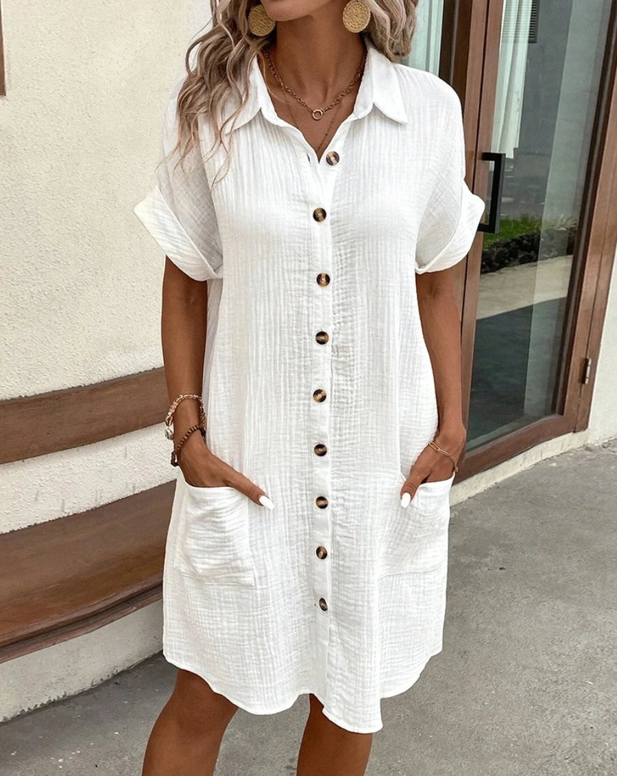 Lucy | Relaxed V-Neck Mini Dress