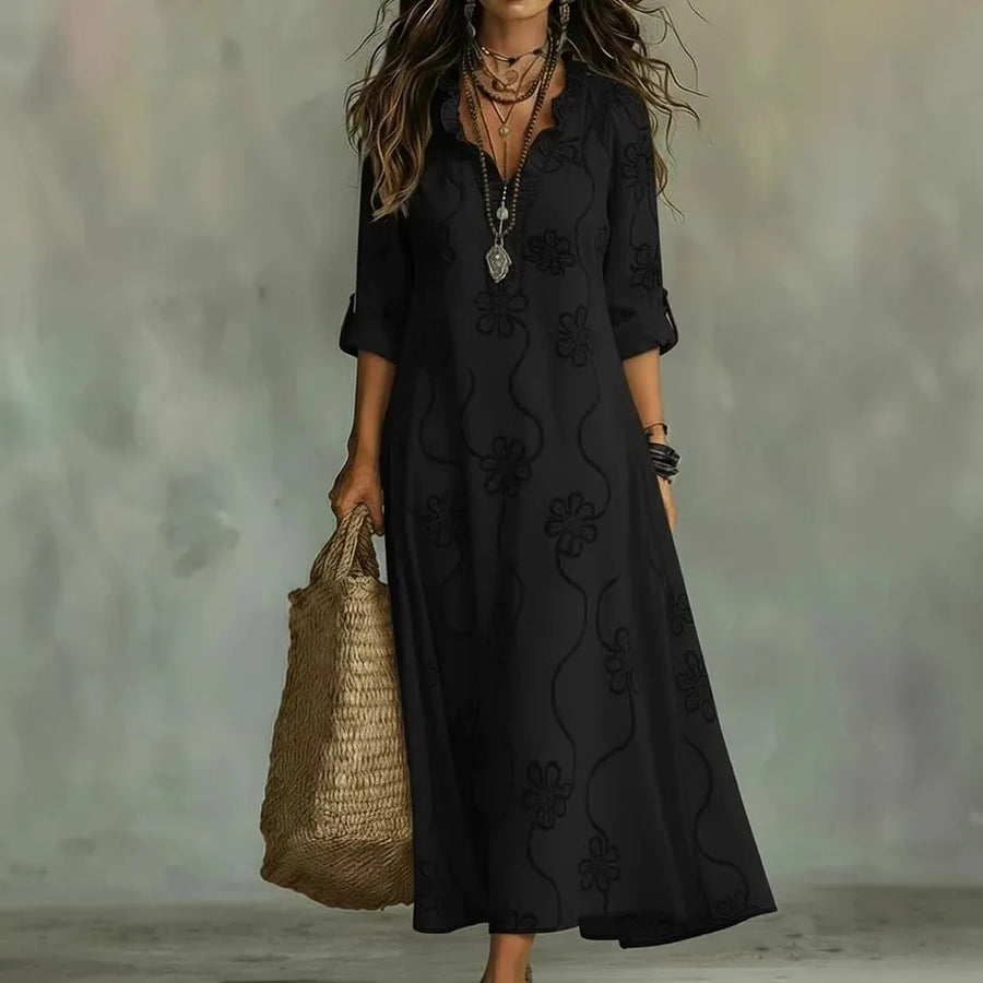 Sienna™ |  Flower-print summer dress that conceals the tummy