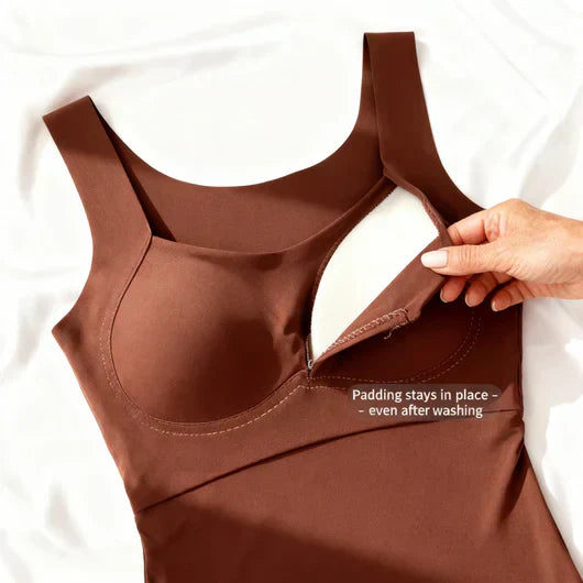 Harriet | Black Built-In Bra Tank