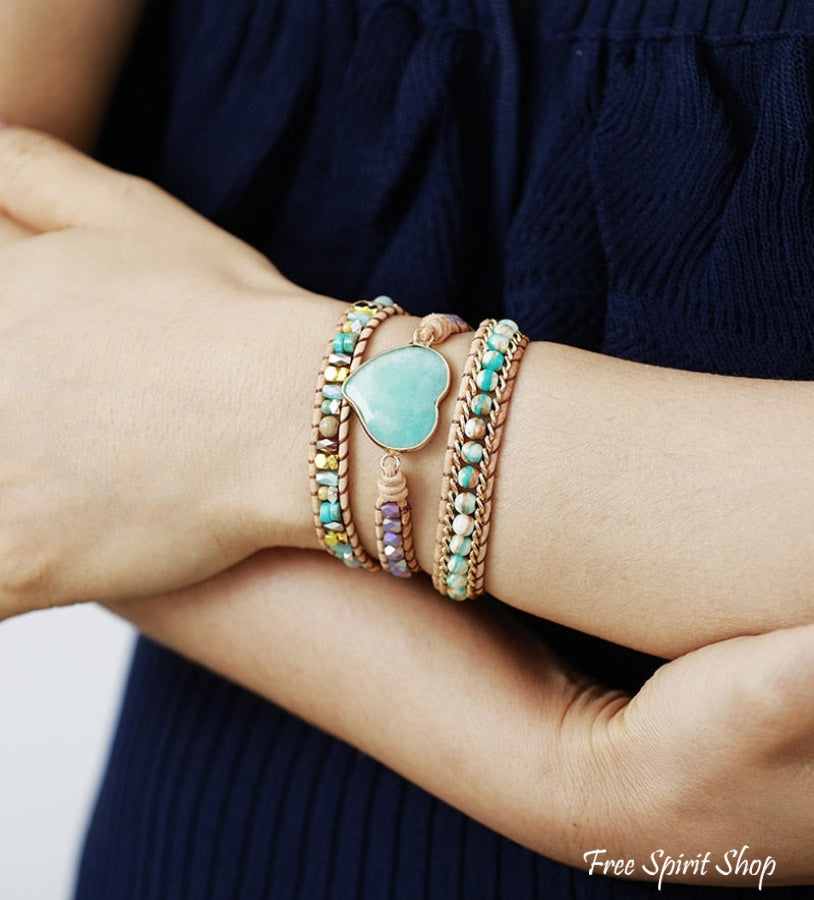 Patricia | Amazonite Heart & Mixed Beads