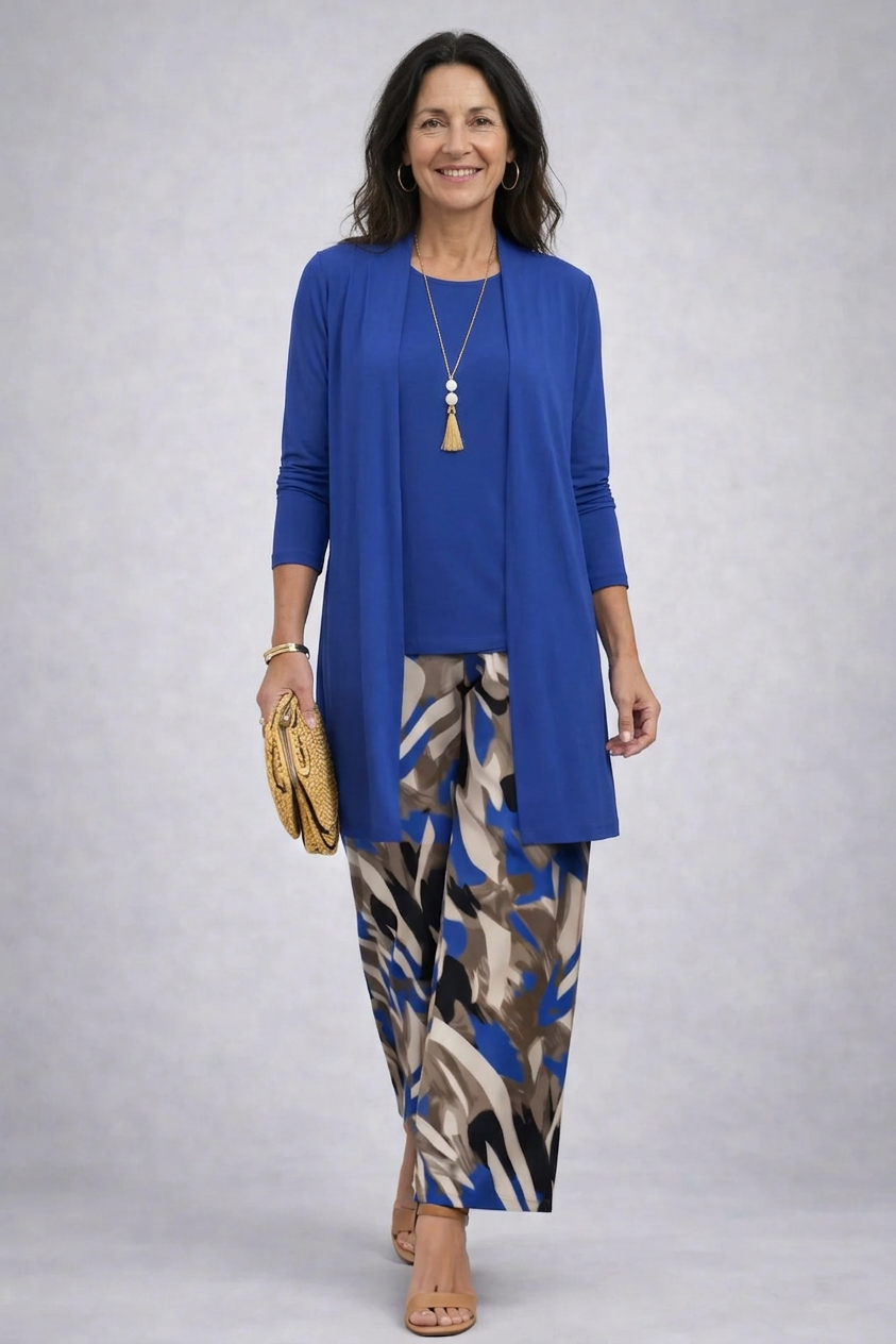Fleurette | Blue Three-Piece Set