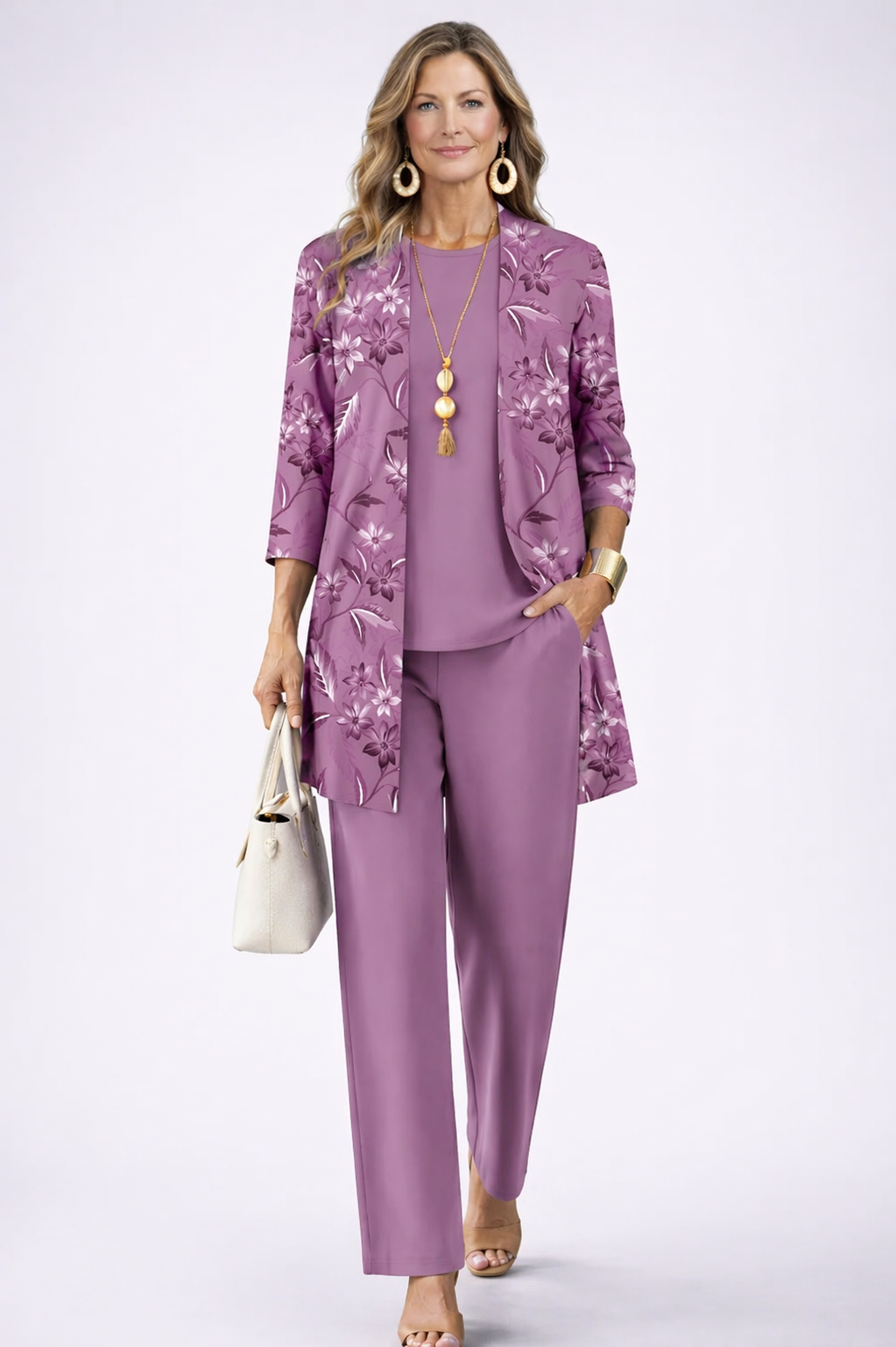 Pauline | Purple Three-Piece Set