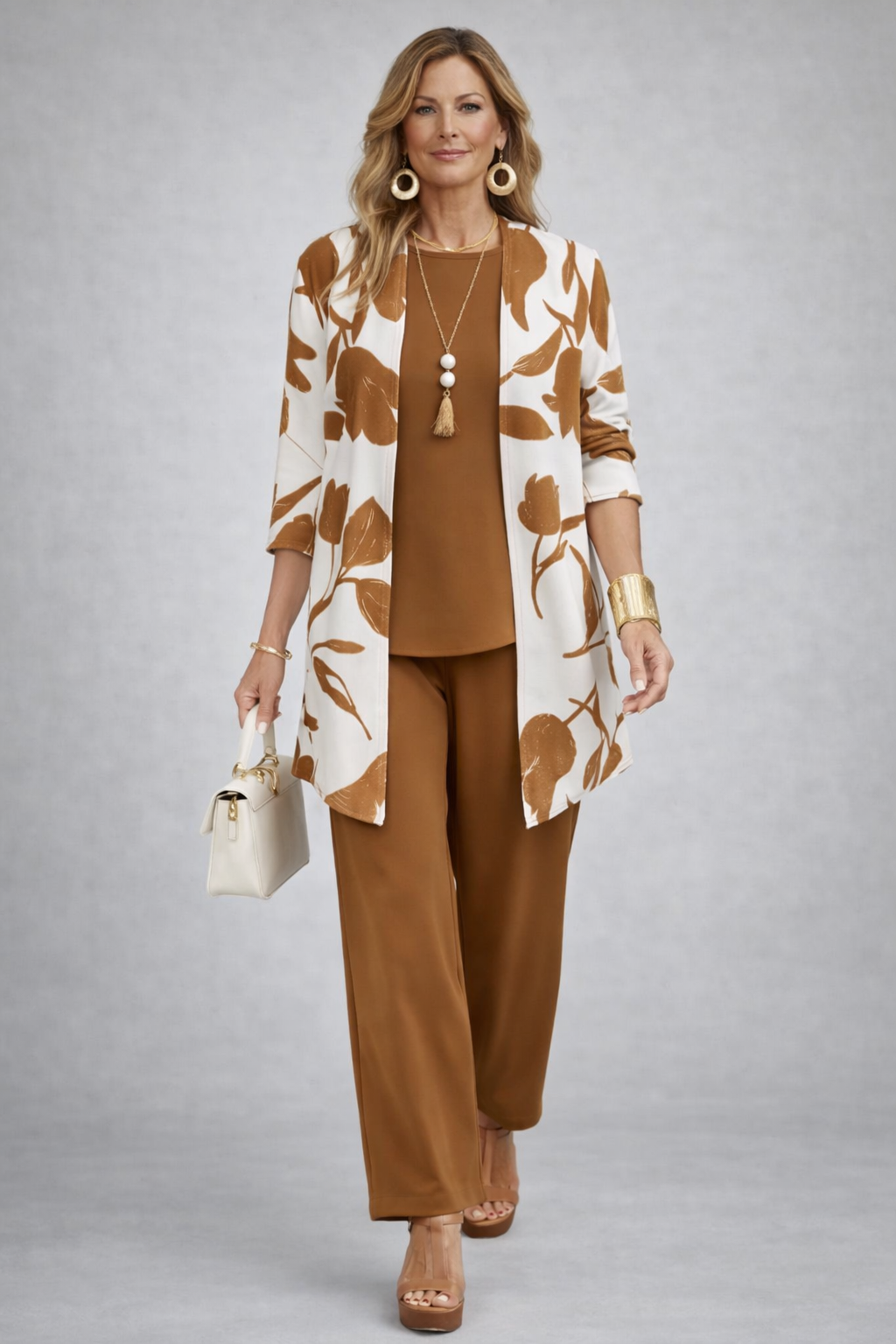 Esmeray | Brown Three-Piece Set