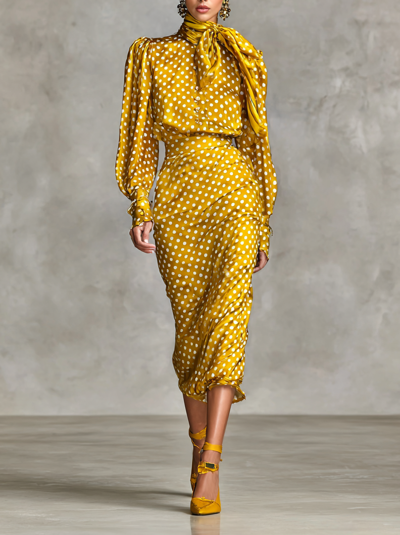 Vivienne | Vintage Satin Polka Dot