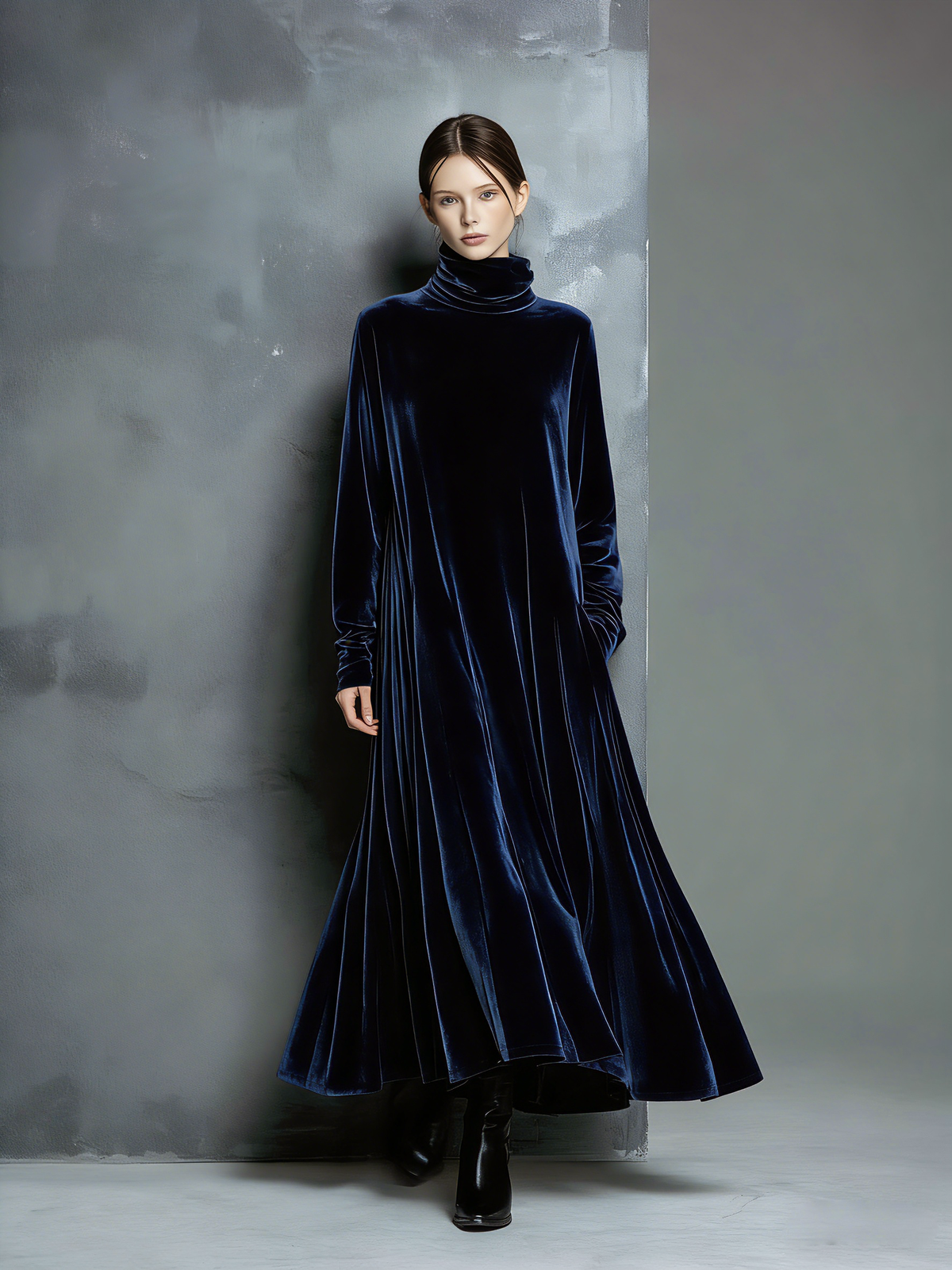 Jenny | Elegant Navy Blue Velvet