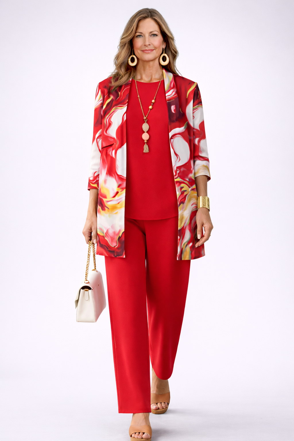 Gelsey | Red Three-Piece Set